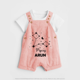 Pisces Star Sign Constellation  Dungaree - PEACH - 0 - 5 Months Old (Chest 18")
