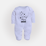 Pisces Star Sign Constellation Fullbody Suit - BABY BLUE - New Born (Chest 7.5")