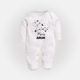 Pisces Star Sign Constellation Fullbody Suit - WHITE - New Born (Chest 7.5")