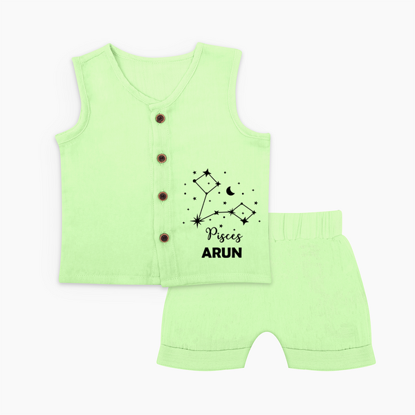 Pisces Star Sign Constellation  Jabla Set - PASTEL GREEN - 0 - 3 Months Old (Chest 9.8")