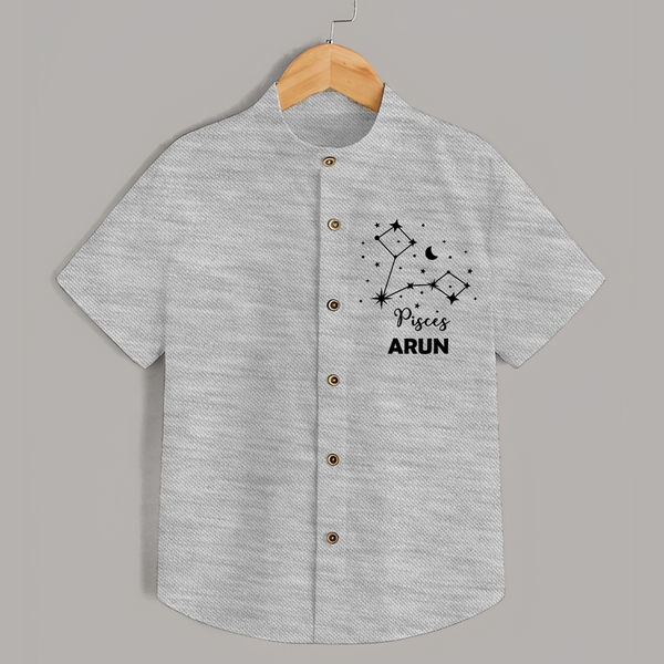 Pisces Star Sign Constellation  shirt - GREY - 0 - 6 Months Old (Chest 23")