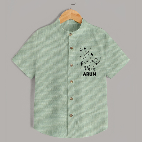 Pisces Star Sign Constellation  shirt - MINT GREEN - 0 - 6 Months Old (Chest 23")