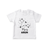 Pisces Star Sign Constellation  T shirt  - WHITE - 0-5 Months Old (Chest 17")