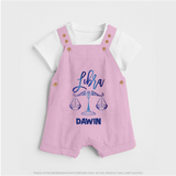 Libra Zodiac Balance Symbol Printed Dungaree - BABY PINK - 0 - 5 Months Old (Chest 18")