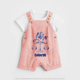 Libra Zodiac Balance Symbol Printed Dungaree - PEACH - 0 - 5 Months Old (Chest 18")