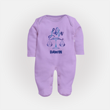 Libra Zodiac Balance Symbol PrintedFullbody Suit - LILAC - New Born (Chest 7.5")