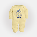 Libra Zodiac Balance Symbol PrintedFullbody Suit - PASTEL YELLOW - New Born (Chest 7.5")
