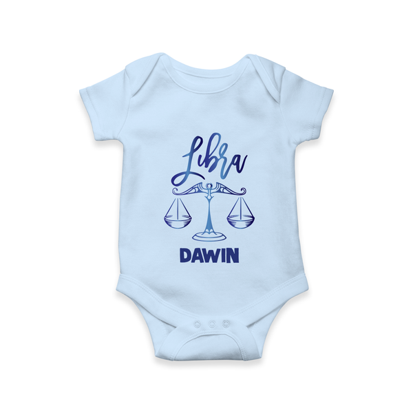 Libra Zodiac Constellation  Romper - BABY BLUE - New Born (Chest 14")