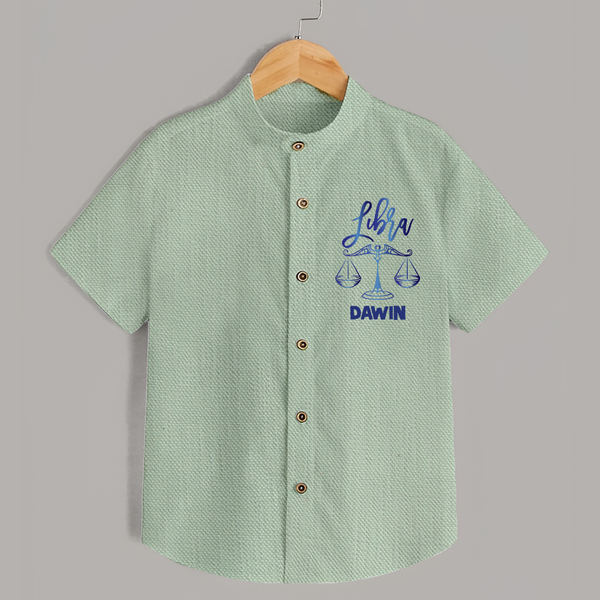 Libra Zodiac Balance Symbol Printed shirt - MINT GREEN - 0 - 6 Months Old (Chest 23")