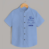 Libra Zodiac Balance Symbol Printed shirt - SKY BLUE - 0 - 6 Months Old (Chest 23")