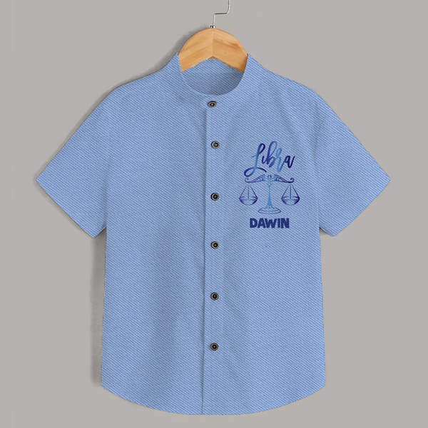 Libra Zodiac Balance Symbol Printed shirt - SKY BLUE - 0 - 6 Months Old (Chest 23")