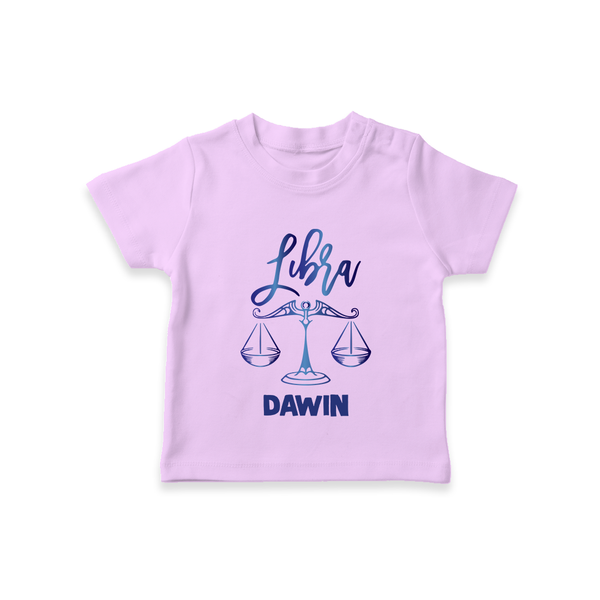 Libra Zodiac Balance Symbol Printed T shirt  - LILAC - 0-5 Months Old (Chest 17")