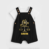 Libra Zodiac Balance Symbol Printed Dungaree - BLACK - 0 - 5 Months Old (Chest 18")