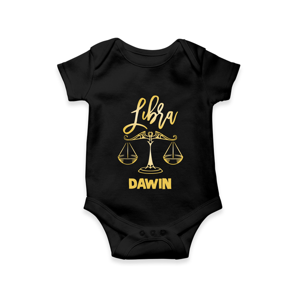 Libra Zodiac Constellation  Romper - BLACK - New Born (Chest 14")