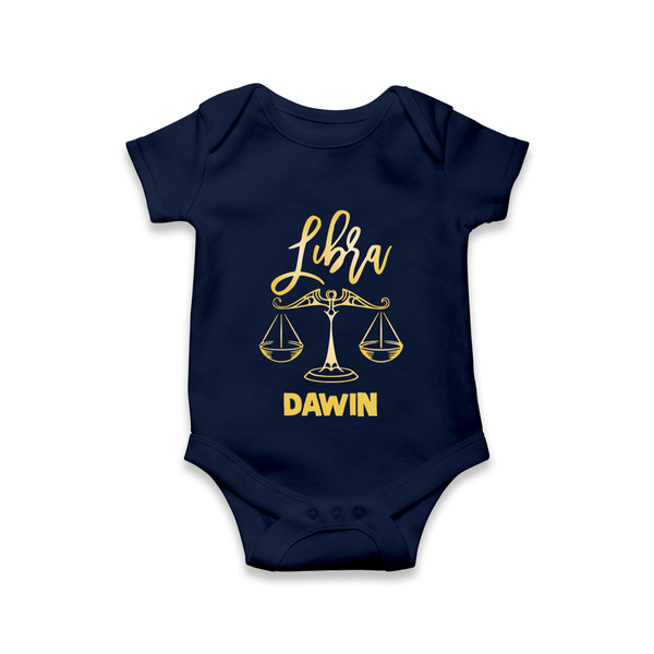 Libra Zodiac Constellation  Romper - NAVY BLUE - New Born (Chest 14")