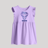 Taurus Bull Zodiac Symbol Printed Baby Frock - LILAC - 0 - 3 Months Old (Chest 17")