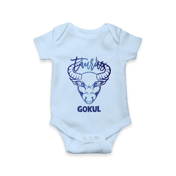 Taurus Star Sign Constellation Romper - BABY BLUE - New Born (Chest 14")