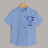 Taurus Bull Zodiac Symbol Printed shirt - SKY BLUE - 0 - 6 Months Old (Chest 23")