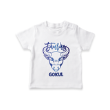 Taurus Bull Zodiac Symbol Printed T shirt  - WHITE - 0-5 Months Old (Chest 17")