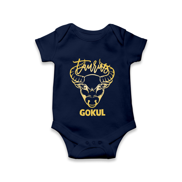 Taurus Star Sign Constellation Romper - NAVY BLUE - New Born (Chest 14")
