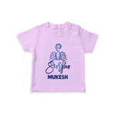 Scorpio Zodiac Scorpion Symbol Printed T shirt  - LILAC - 0-5 Months Old (Chest 17")