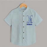 Capricorn Zodiac Goat Symbol Printed shirt - ARCTIC BLUE - 0 - 6 Months Old (Chest 23")