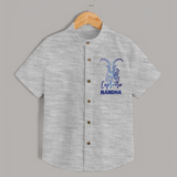 Capricorn Zodiac Goat Symbol Printed shirt - GREY - 0 - 6 Months Old (Chest 23")