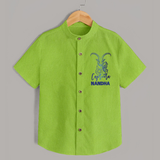 Capricorn Zodiac Goat Symbol Printed shirt - LIME GREEN - 0 - 6 Months Old (Chest 23")