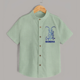 Capricorn Zodiac Goat Symbol Printed shirt - MINT GREEN - 0 - 6 Months Old (Chest 23")