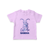 Capricorn Zodiac Goat Symbol Printed T shirt  - LILAC - 0-5 Months Old (Chest 17")