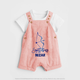 Sagittarius Archer Zodiac Symbol Printed Dungaree - PEACH - 0 - 5 Months Old (Chest 18")