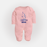 Sagittarius Archer Zodiac Symbol PrintedFullbody Suit - BABY PINK - New Born (Chest 7.5")