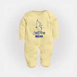 Sagittarius Archer Zodiac Symbol PrintedFullbody Suit - PASTEL YELLOW - New Born (Chest 7.5")
