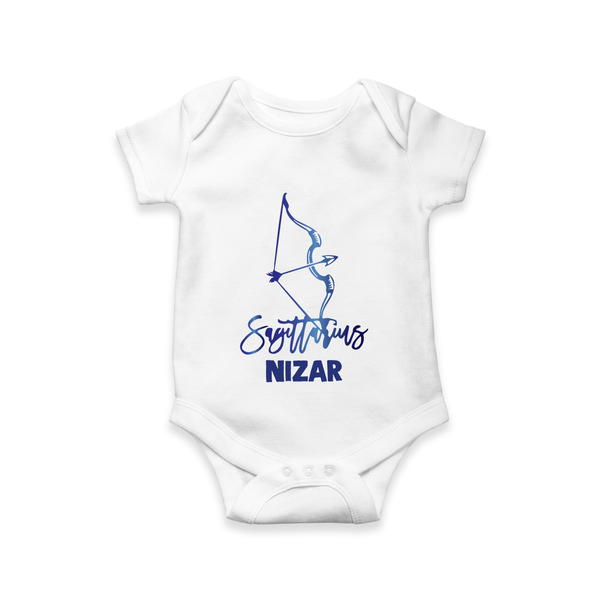 SagittariusConstellation Romper - WHITE - New Born (Chest 14")