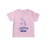 Sagittarius Archer Zodiac Symbol Printed T shirt  - BABY PINK - 0-5 Months Old (Chest 17")
