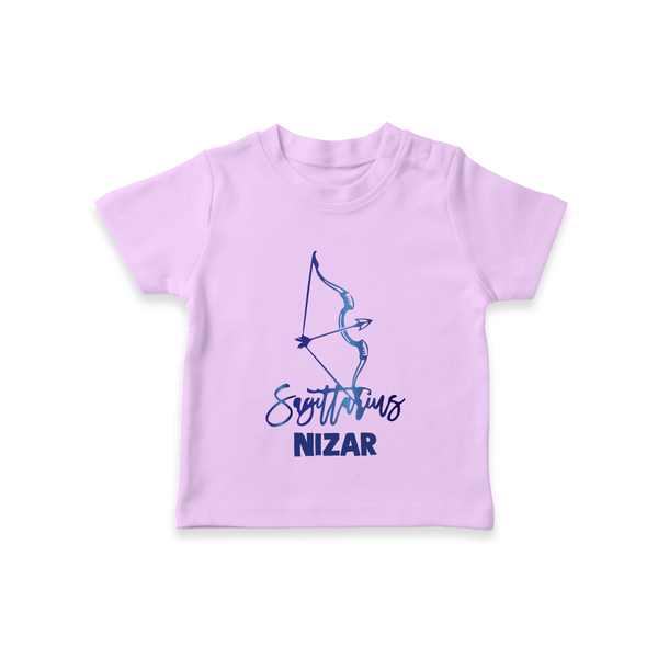 Sagittarius Archer Zodiac Symbol Printed T shirt  - LILAC - 0-5 Months Old (Chest 17")