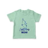 Sagittarius Archer Zodiac Symbol Printed T shirt  - MINT GREEN - 0-5 Months Old (Chest 17")