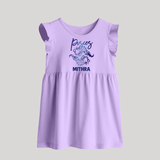 Pisces Fish Zodiac Symbol Printed Baby Frock - LILAC - 0 - 3 Months Old (Chest 17")