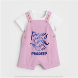 Pisces Fish Zodiac Symbol Printed Dungaree - BABY PINK - 0 - 5 Months Old (Chest 18")