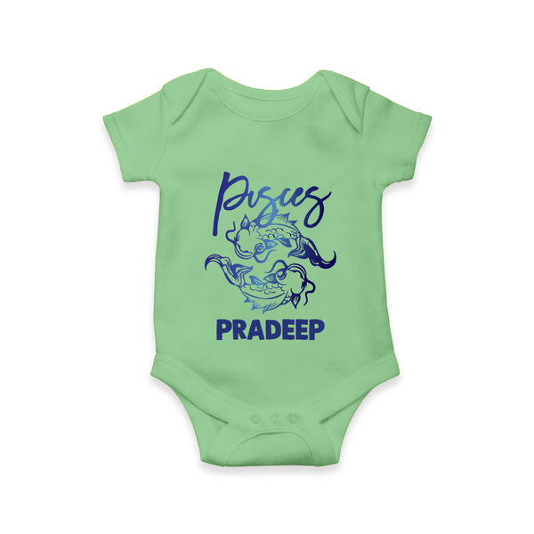 Pisces Star Sign Romper - GREEN - New Born (Chest 14")