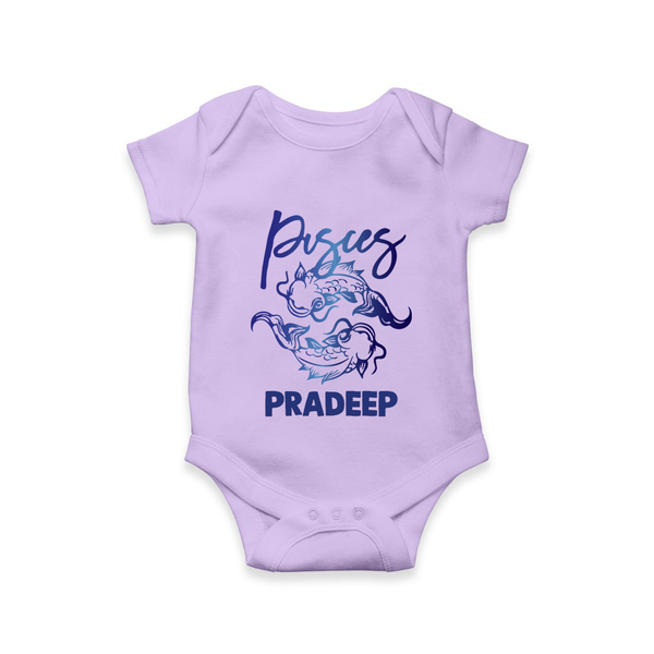 Pisces Star Sign Romper - LILAC - New Born (Chest 14")