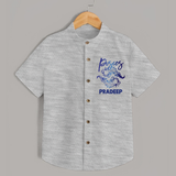 Pisces Fish Zodiac Symbol Printed shirt - GREY - 0 - 6 Months Old (Chest 23")