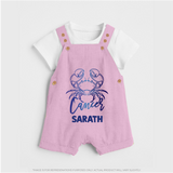 Cancer Crab Zodiac Symbol Printed Dungaree - BABY PINK - 0 - 5 Months Old (Chest 18")