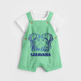Gemini Twin Star Sign Printed Dungaree - GREEN - 0 - 5 Months Old (Chest 18")