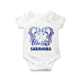Gemini Twin Star Sign Printed Romper - WHITE - New Born (Chest 14")