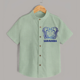 Gemini Twin Star Sign Printed shirt - MINT GREEN - 0 - 6 Months Old (Chest 23")