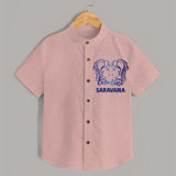 Gemini Twin Star Sign Printed shirt - PEACH - 0 - 6 Months Old (Chest 23")