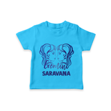 Gemini Twin Star Sign Printed T shirt  - SKY BLUE - 0-5 Months Old (Chest 17")