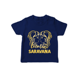 Gemini Twin Star Sign Printed T shirt  - NAVY BLUE - 0-5 Months Old (Chest 17")