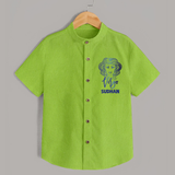 Virgo Zodiac Maiden Symbol Printed shirt - LIME GREEN - 0 - 6 Months Old (Chest 23")